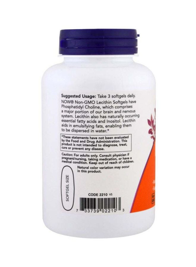 Now Foods Lecithin Dietary Supplement 1200mg - 100 Softgels  - Image 2