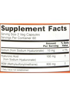 Hyaluronic Acid Dietary Supplement With Msm - 120 Capsules - v1615231530/N32418657A_3