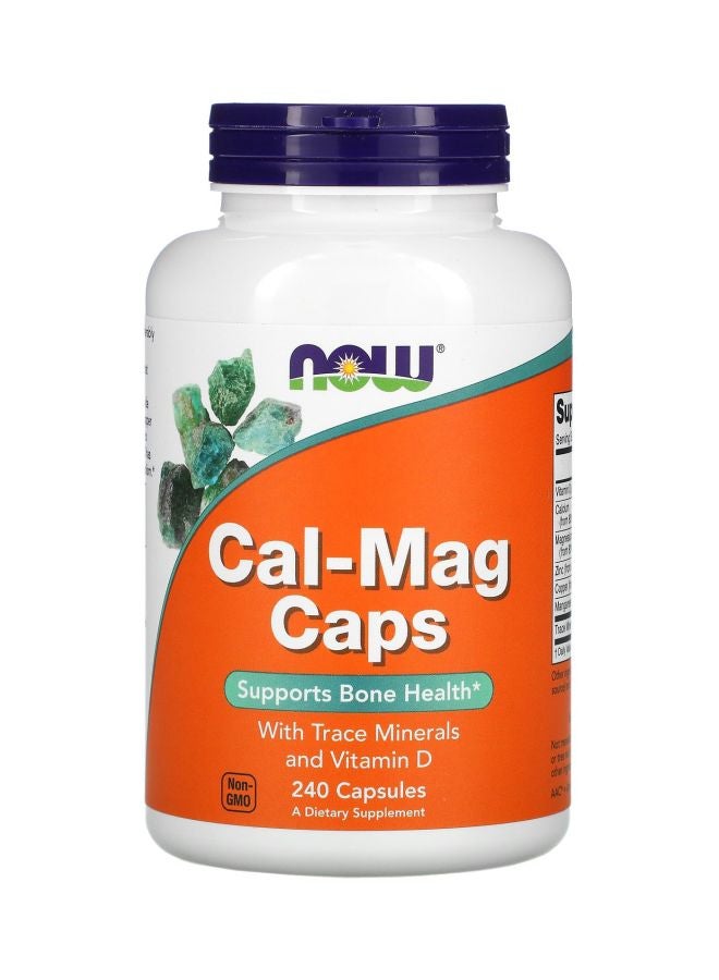 Now Foods Cal-Mag Caps Dietary Supplement 240 Capsules - Image 1