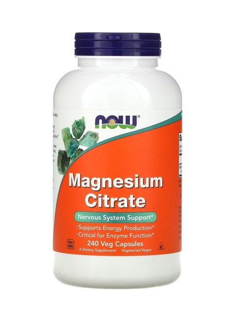 Magnesium Citrate Dietary Supplement - 240 Capsules