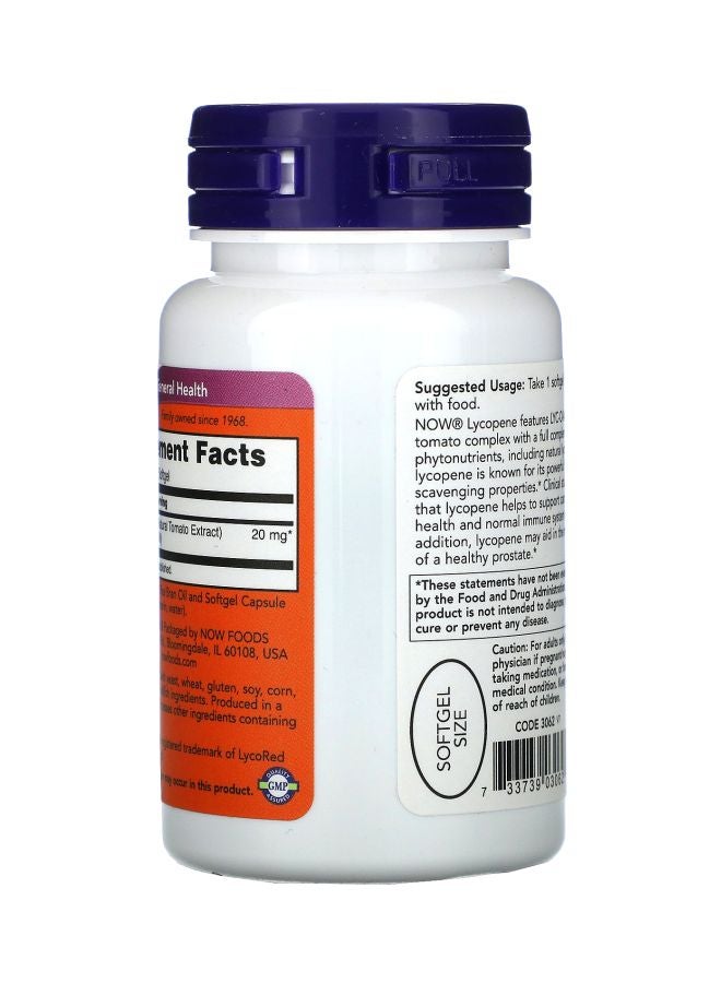 Now Foods Lycopene 20mg 50 Softgel - Image 4
