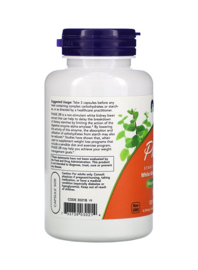 Now Foods Phase 2 Starch Neutralizer 500mg - 120 Capsules  - Image 3