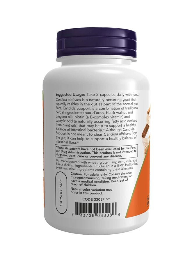 Now Foods - Candida Support Intestinal Supplement - 90 Veg Capsules - Image 1