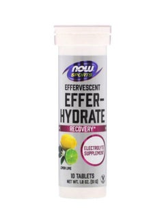 Effervescent Effer-Hydrate Recovery Electrolyte Supplement - Lemon Lime - 10 Tablets