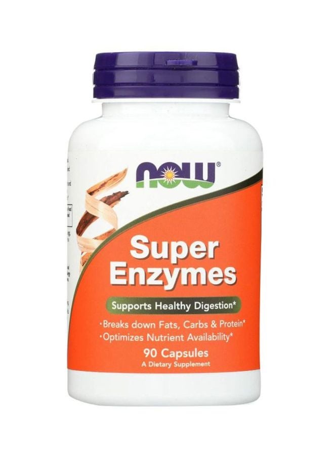 Now Foods - Super Enzymes Digestion Supplements - 90 Capsules - Image 1