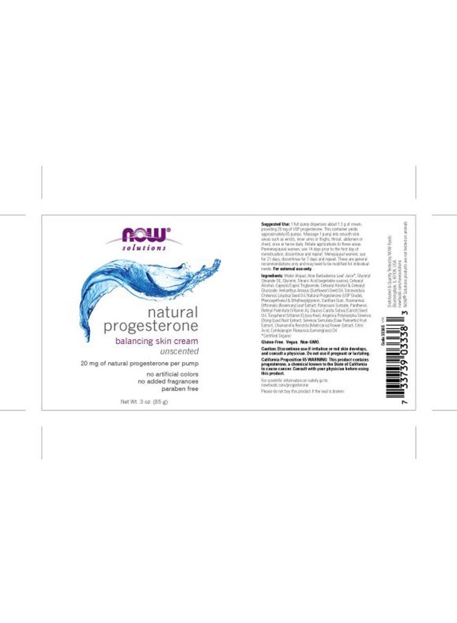 Now Foods Natural Progesterone Liposomal Skin Cream - Image 2