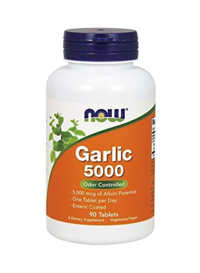 Now Foods Now Foods Garlic 5000 Dietary Supplement 90 Tablets - Image 1