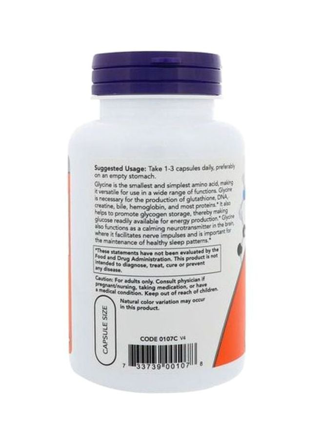 Now Foods - Glycine Neurotransmitter 1000mg - 100 Capsules - Image 1