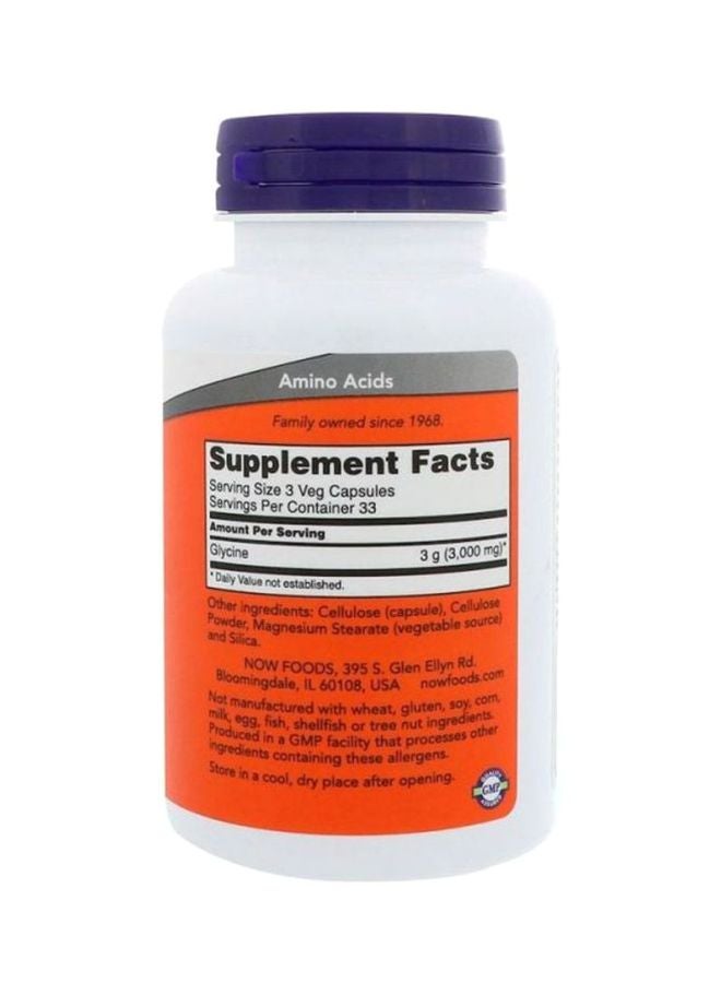 Now Foods - Glycine Neurotransmitter 1000mg - 100 Capsules - Image 1