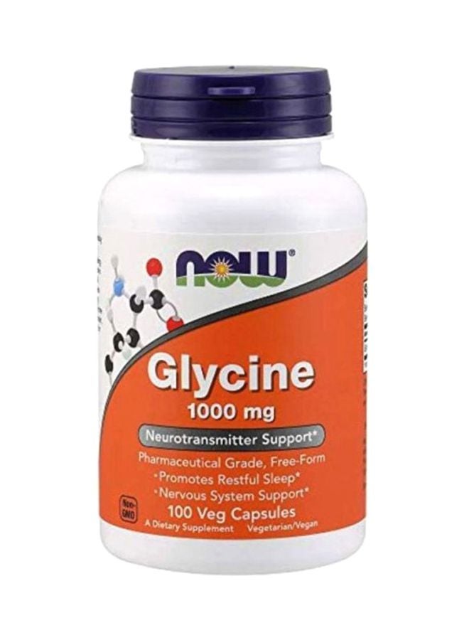 Now Foods - Glycine Neurotransmitter 1000mg - 100 Capsules - Image 1