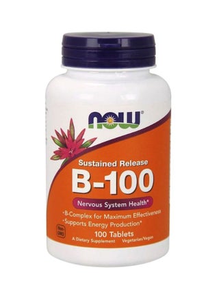 مكمل غذائي B-100 لصحة الجهاز العصبي المستدام - 100 قرص - v1615231709/N36650947A_1