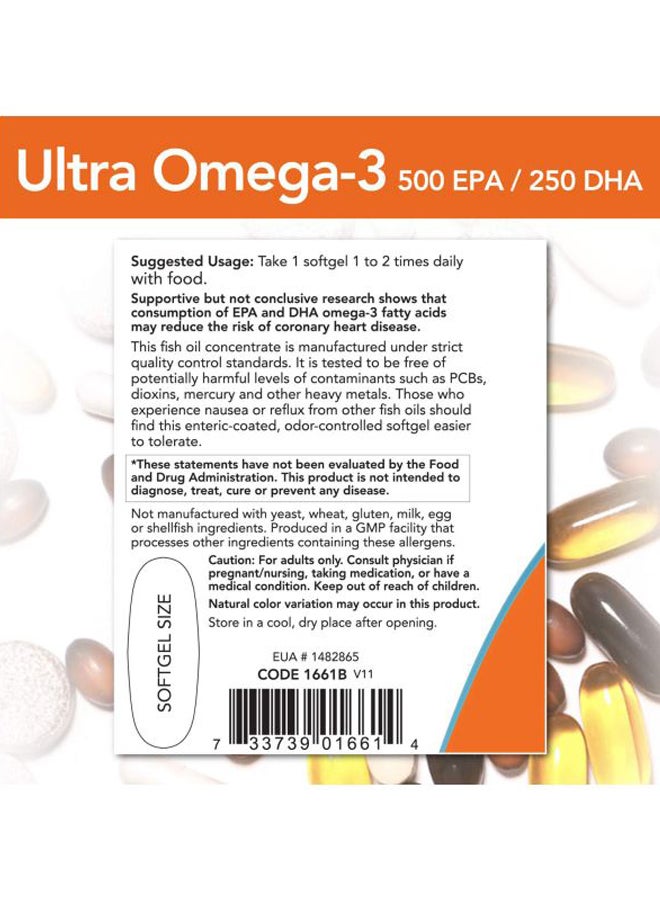 Now Foods - Ultra Omega-3 90 Softgels - Image 1