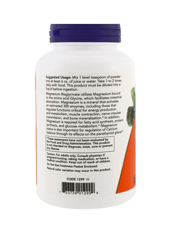 Now Foods Magnesium Bisglycinate Powder Supplement - Image 2