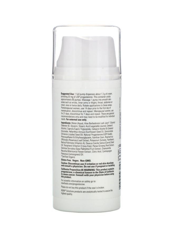 Now Foods Natural Progesterone Liposomal Skin Cream - Image 2