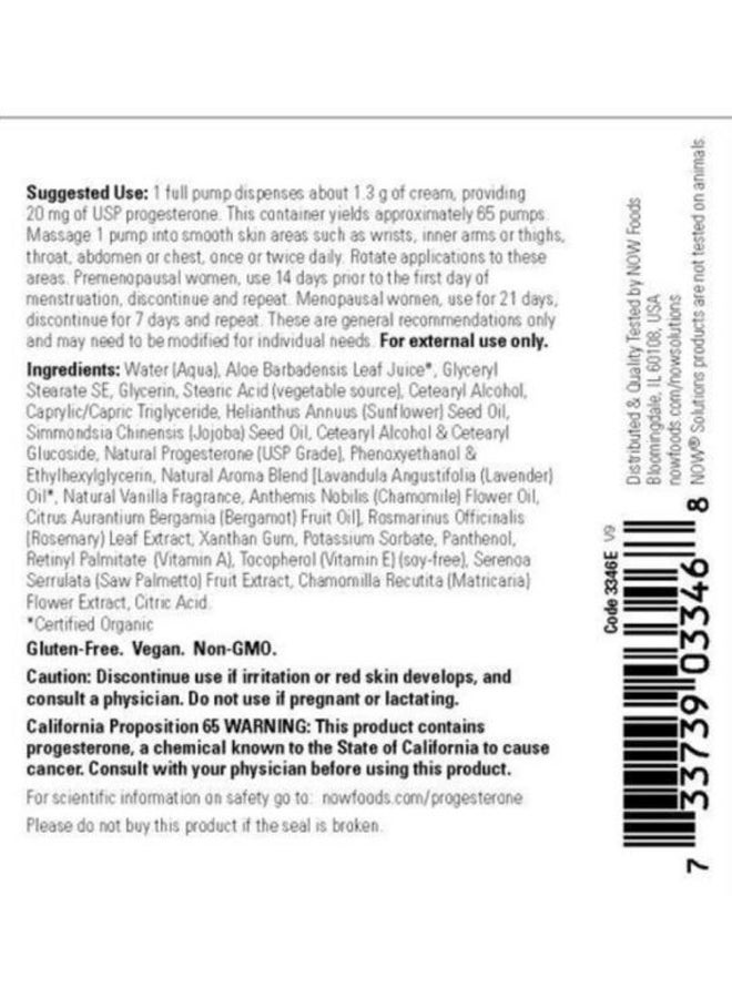 Now Foods Natural Progesterone Liposomal Skin Cream - Image 4