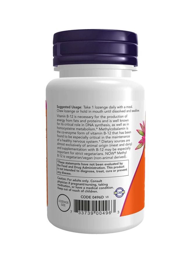 Now Foods B-12 5000 mcg Dietary Supplement - 60 Lozenges  - Image 3