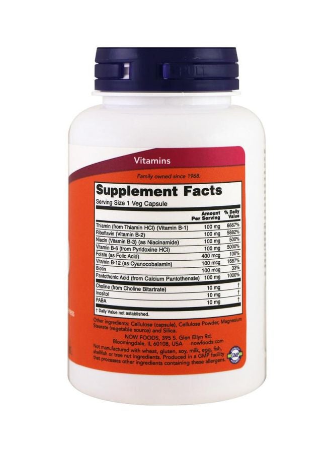 Now Foods Vitamin B-100, Energy Production, Nervous System Health, 100 Veg Capsules - Image 2