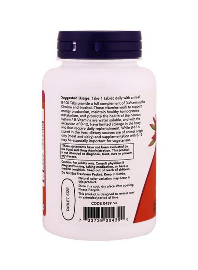 Now Foods Vitamin B-100, Energy Production, Nervous System Health, 100 Veg Capsules - Image 3