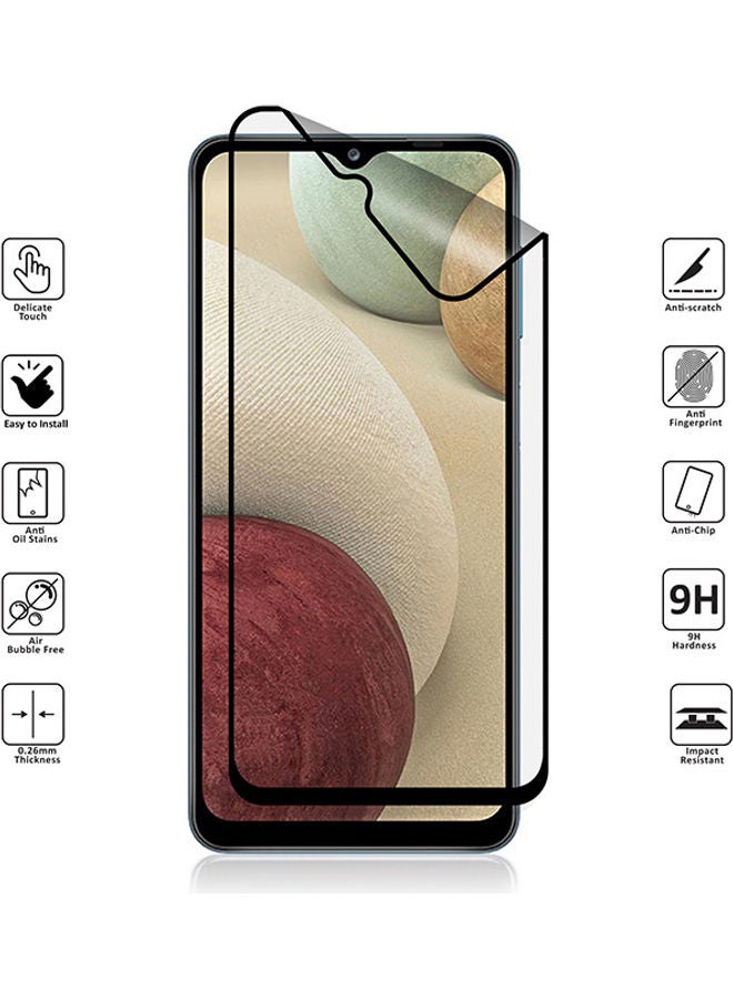 Wtech 9H Hardness  Screen Protector For Samsung Galaxy A12 Clear/Black - Image 2