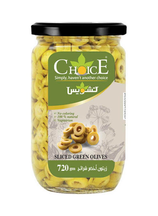 تشويس مرطبان شرائح الزيتون الأخضر 720جرام