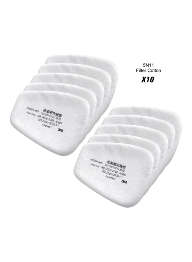 3M Pack Of 10 Cotton Filter For Gas Mask Respirator Use  - Image 5