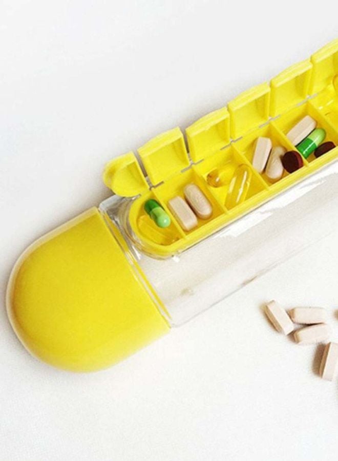 Sharpdo 7-Grid Pill Rack With Drinking Glass - Image 2