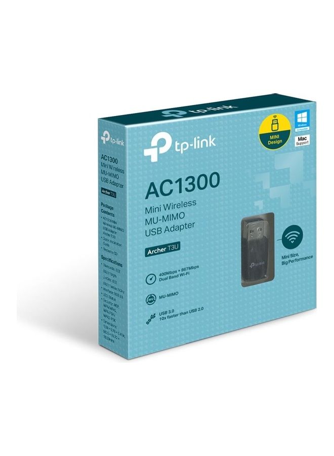 TP-LINK - Mini Wireless MU-MIMO USB Adapter Black/Silver - Image 1