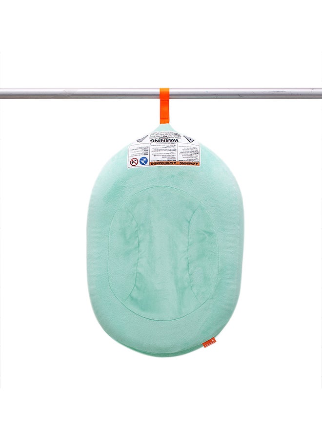 BOON Puff Inflatable Baby Bather with Quick Dry Microfleece Cover for Newborns and Infants