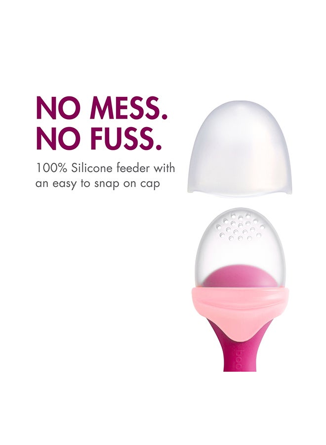 BOON - Pulp Silicone Feeder - Pink/Wine - Image 1