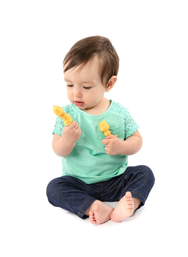 بمبكنز مجموعة مكونة من ملعقة وشوكة من السيليكون 
قابلة للمضغ بتصميم ويني ذا بوه للأطفال الصغار - Image 2