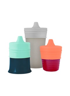 Pack Of 3 Snug Spout Sippy Cup And  Lid
