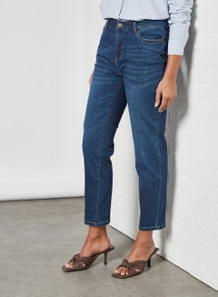 Olivia Straight Jeans Dark Blue Denim