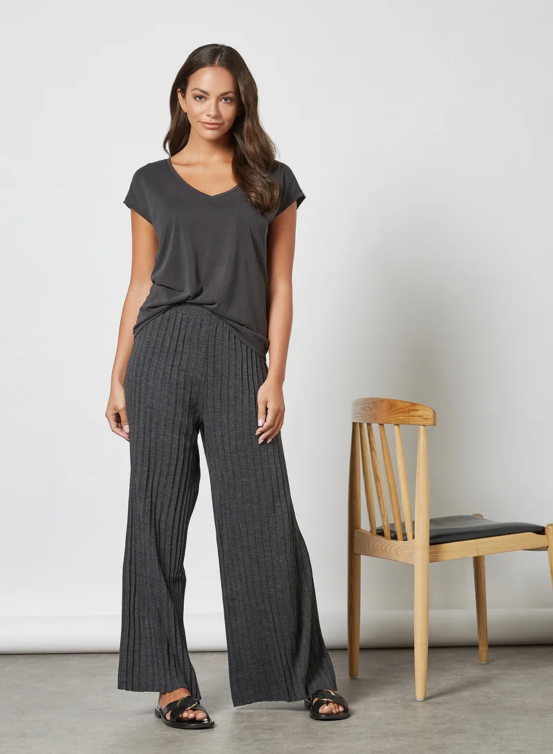 VERO MODA Basic V-Neck Top Black