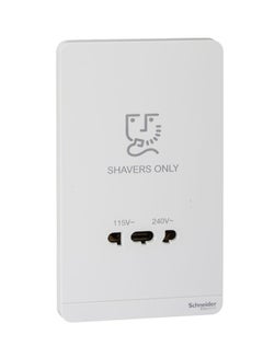 Schneider Electric Shaver Socket White 8.6cm 