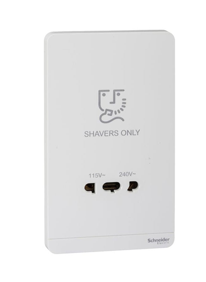 Schneider Electric Shaver Socket White 8.6cm 