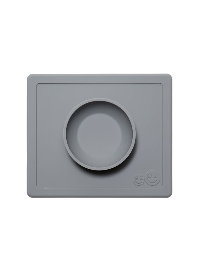 ezpz Happy Silicone Baby Bowl - Gray  - Image 1