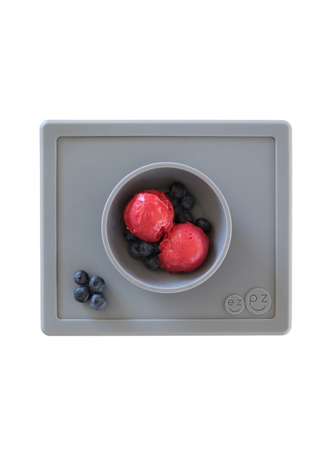 ezpz Happy Silicone Baby Bowl - Gray  - Image 2