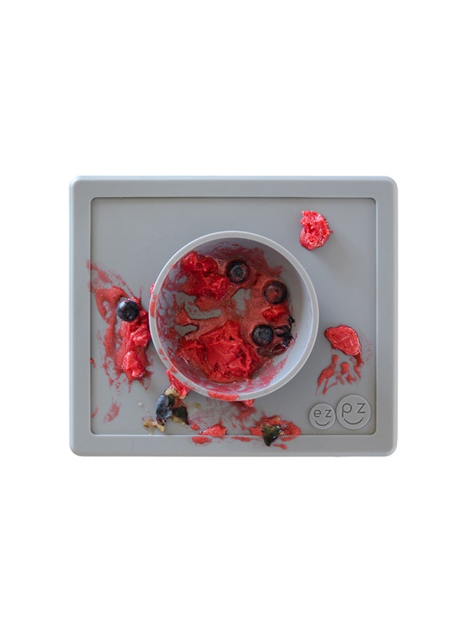 ezpz Happy Silicone Baby Bowl - Gray  - Image 3