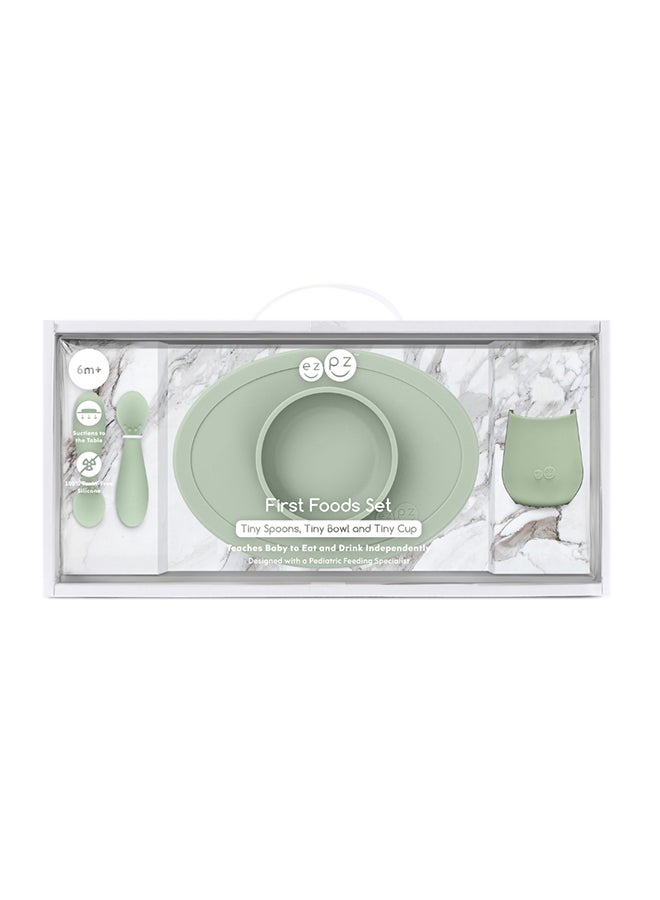 ezpz First Food Set - Sage  - Image 2