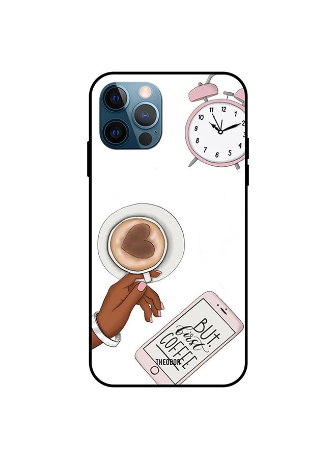 غطاء حماية واقٍ لهاتف أبل آيفون 12 برو أبيض/بني