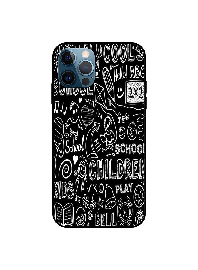 غطاء حماية واقٍ لهاتف أبل آيفون 12 برو أسود/ أبيض