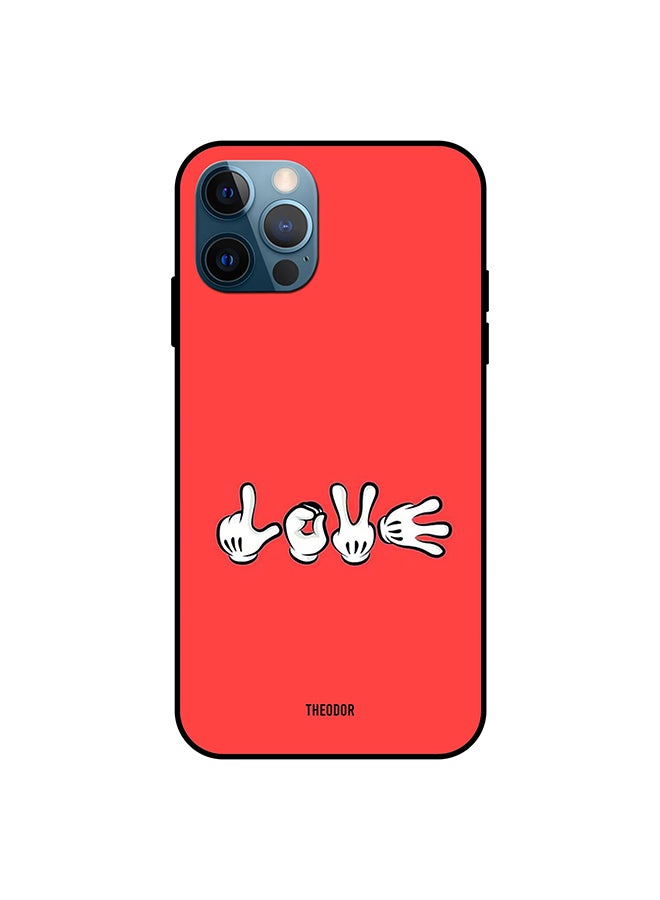 Theodor Protective Case Cover For Apple iPhone 12 Pro Red