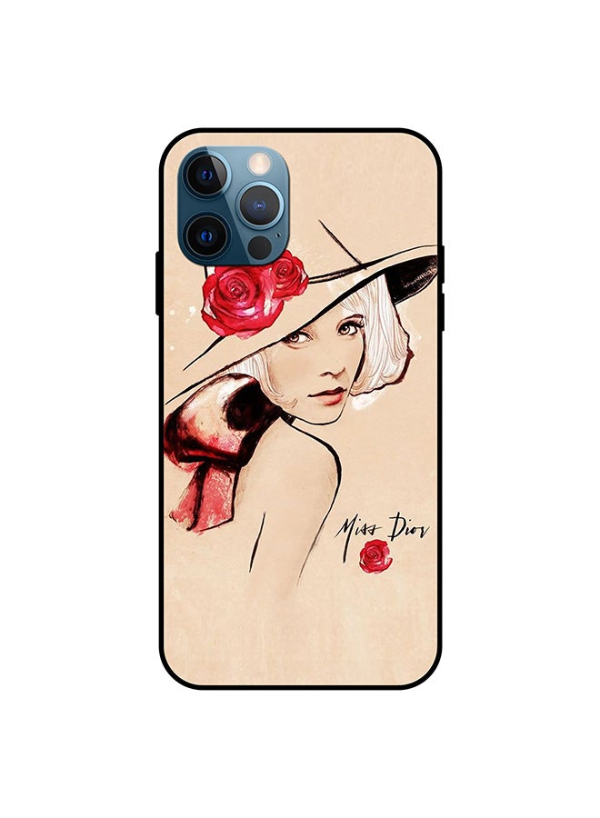 Theodor Protective Case Cover For Apple iPhone 12 Pro Beige/Red