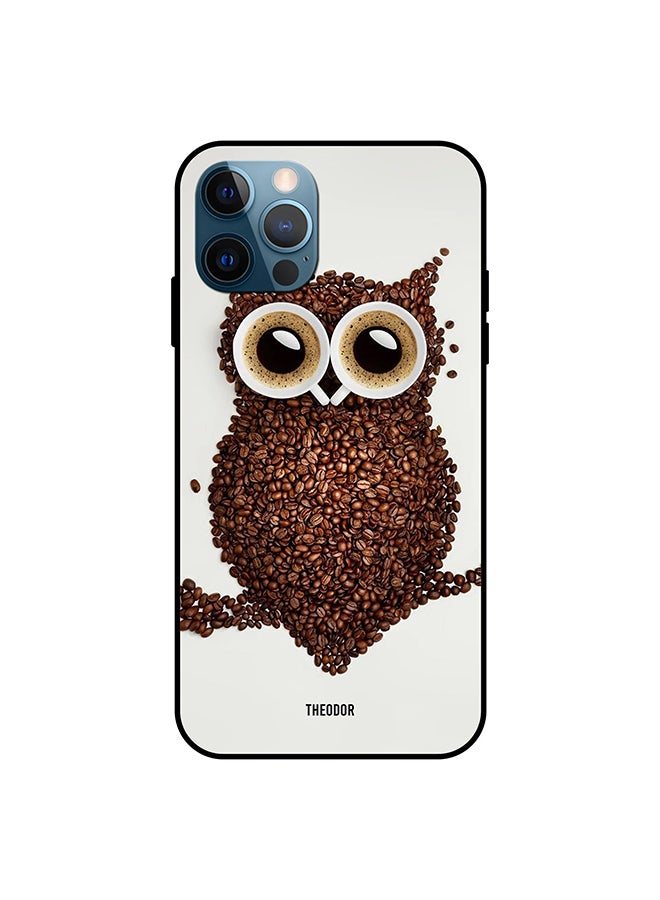 ثيودور غطاء حماية واقٍ لهاتف أبل آيفون 12 برو ماكس أبيض/بني