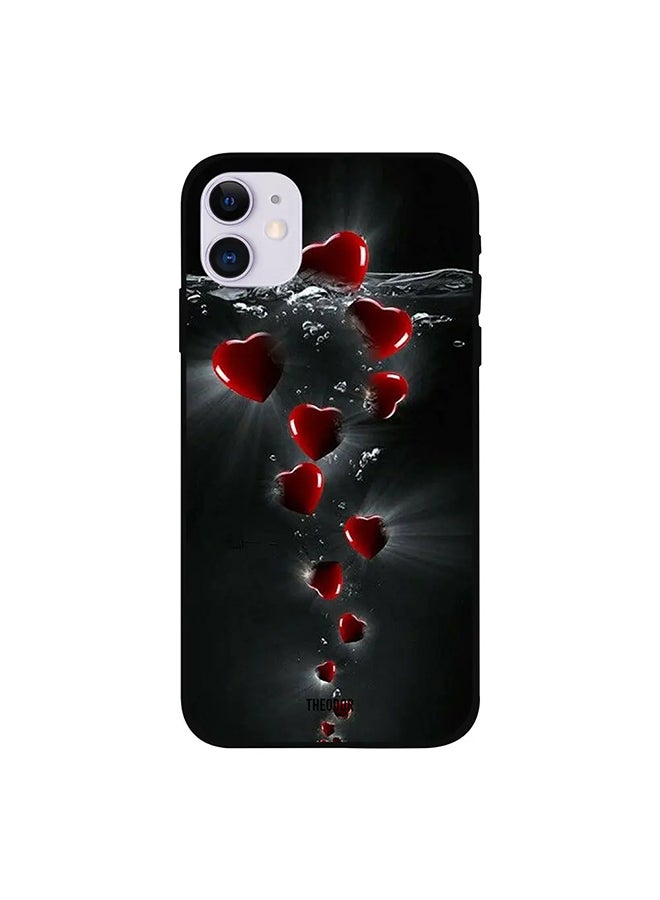 Theodor Protective Case Cover For Apple iPhone 12 Black/Red