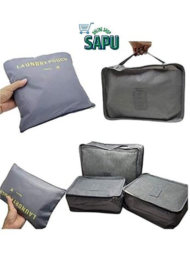 SAPU - 6-Piece Travel Storage Pouch Set Grey - Image 1