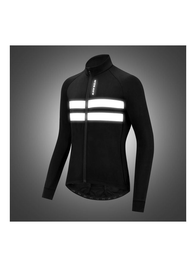 Generic - Long Sleeve Thermal Fleece Winter Bike Jacket and 3D Padded Bib Pants - Image 1