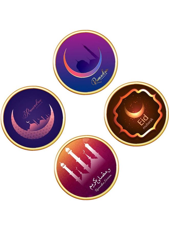 4-Piece Eid Ramadan Wall Sticker Multicolour - Image 1