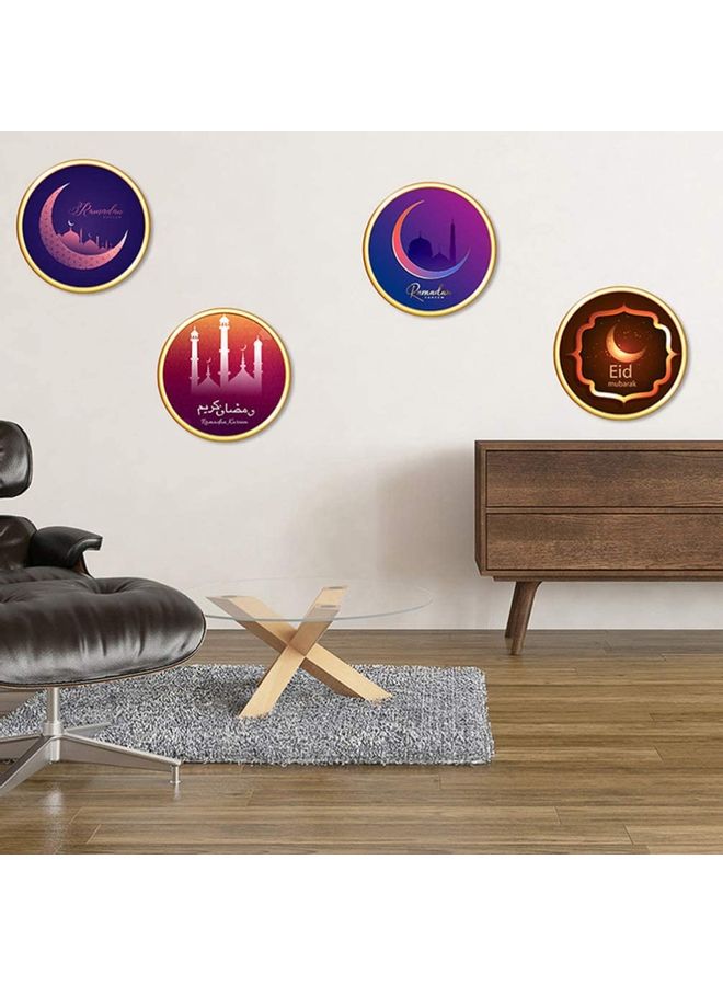 4-Piece Eid Ramadan Wall Sticker Multicolour - Image 3
