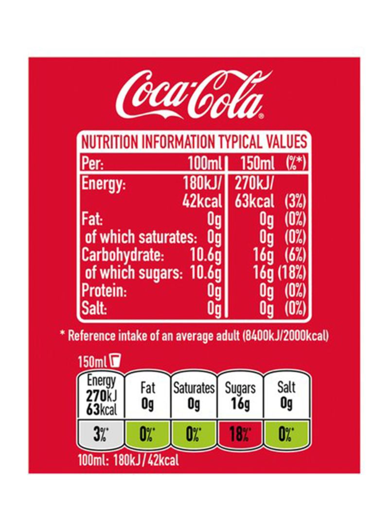 Coca-Cola - Regular Soft Drink Small Cans 150ml Pack of 30 - Image 1
